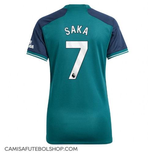 Camisa de time de futebol Arsenal Bukayo Saka #7 Replicas 3º Equipamento Feminina 2023-24 Manga Curta
